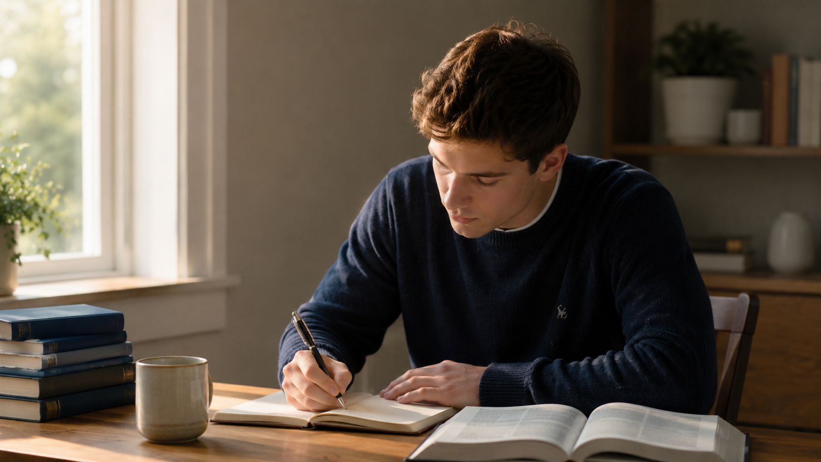 A student practicing daily disciplines over time, reflecting consistency, responsibility, and personal formation.