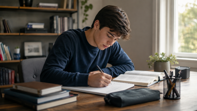 A student gradually mastering responsibilities through practice and growth, reflecting perseverance and maturity.