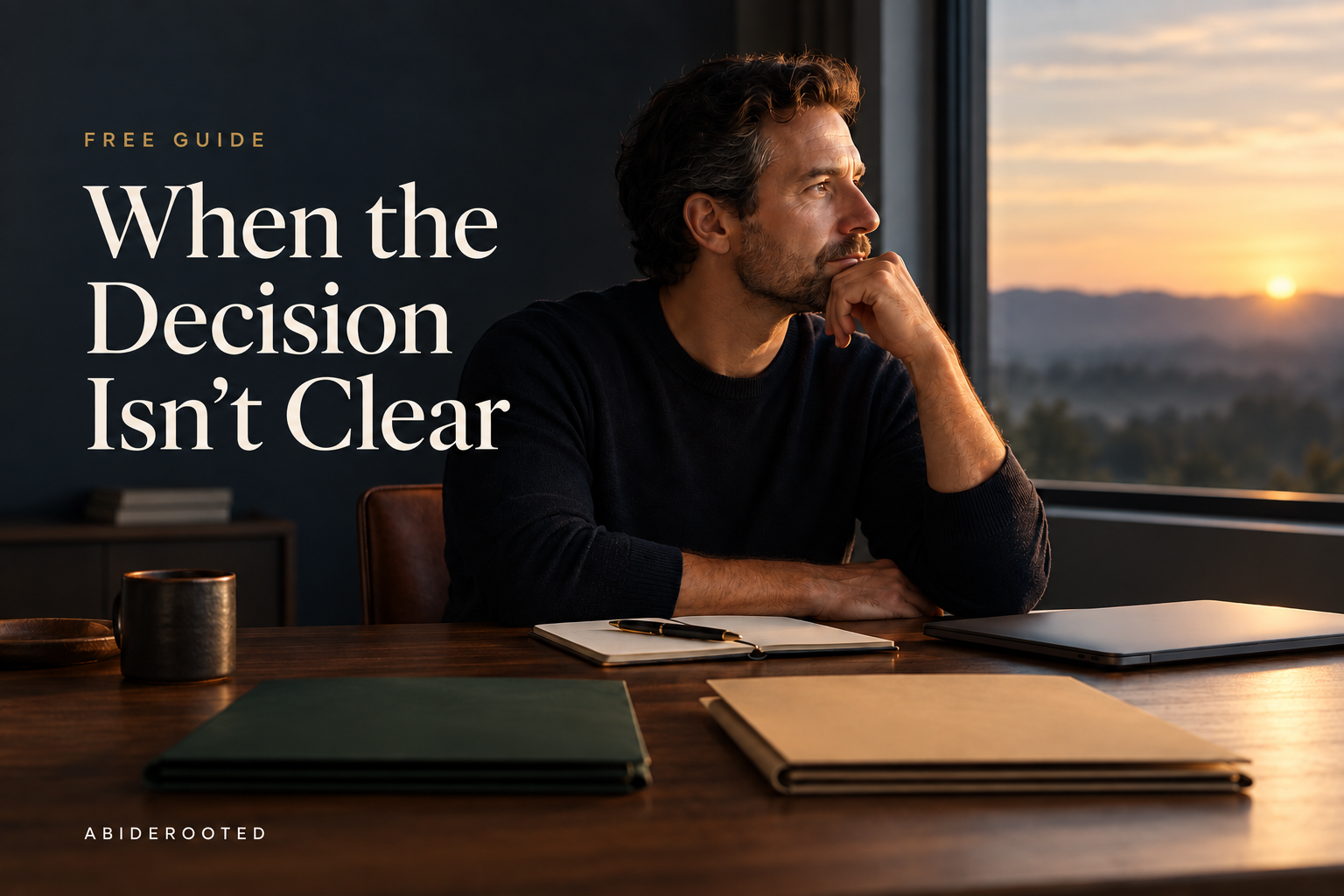 Leader studying Scripture while discerning a decision for the When the Decision Isn't Clear guide